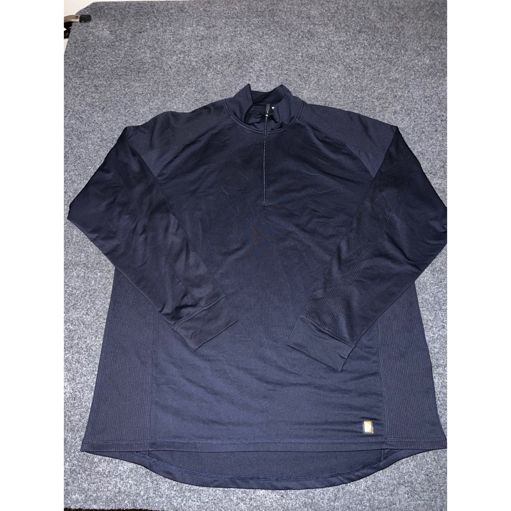 Ashworth Weather Systems Mens XL Navy Blue Quarter Zip Pullover RN 78069